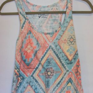 American Eagle Aztec patterned pastel tank top